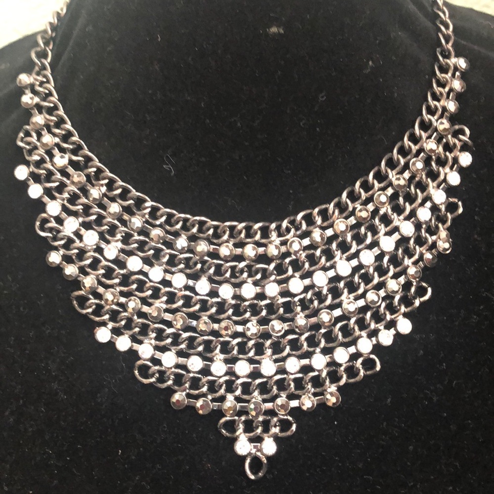 Rhinestone statement necklace